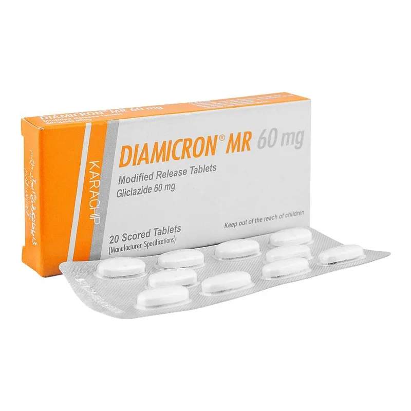 Diamicron Mr (60Mg) 20 Tablets — authentic medicine packaging