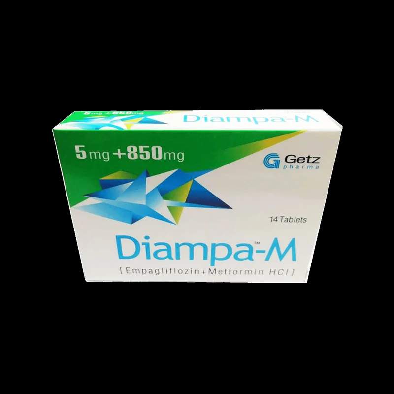 Diampa-M (5/850Mg) 14 Tablets — authentic medicine packaging