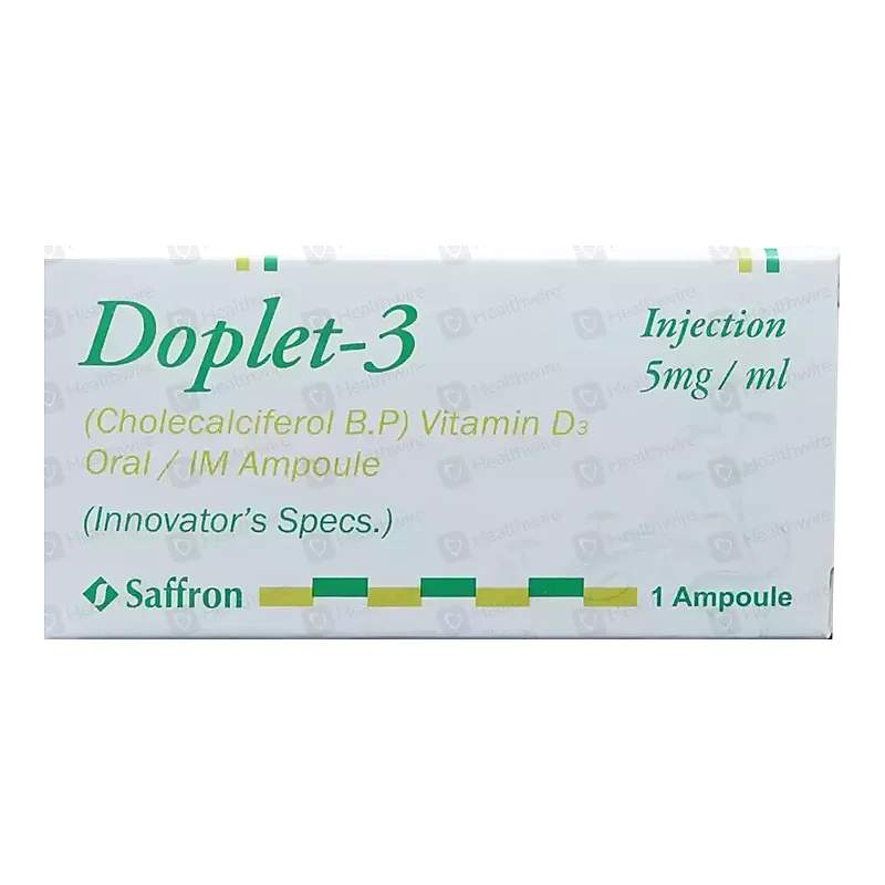 Doplet-3 (5Mg/Ml) 1 Ampoule Injection — authentic medicine packaging