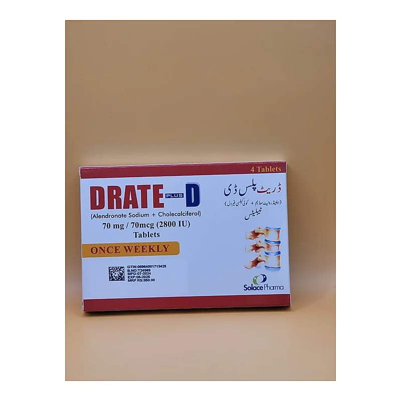 Drate (70Mg) 4 Tablets — authentic medicine packaging