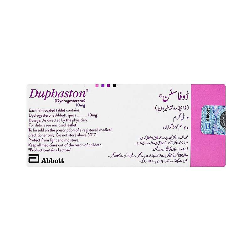 Duphaston (10Mg) 20 Tablets — authentic medicine packaging