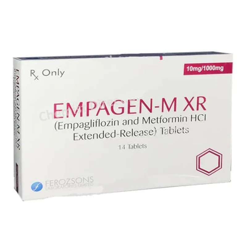 Empagen M Xr (10/1000Mg) 14 Tablets — authentic medicine packaging