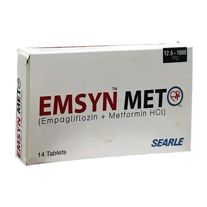 Emsyn Met (12.5/500Mg) 14 Tablets — authentic medicine packaging