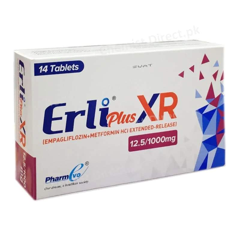 Erli Plus Xr (12.5/1000Mg) 14 Tablets — authentic medicine packaging