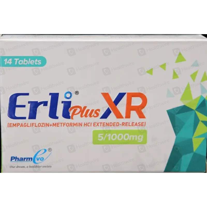 Erli Plus Xr (5/1000Mg) 14 Tablets — authentic medicine packaging