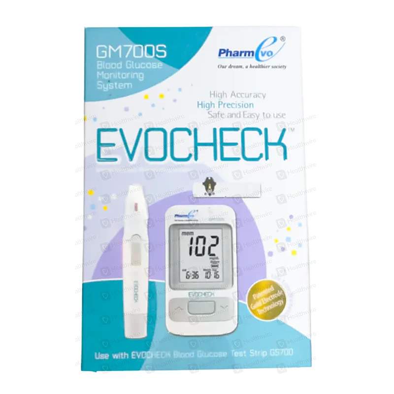 Evocheck Glucometer — authentic medicine packaging