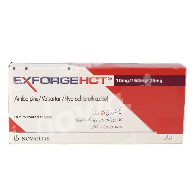 Exforge Hct (10/160/25Mg) 14 Tablets — authentic medicine packaging