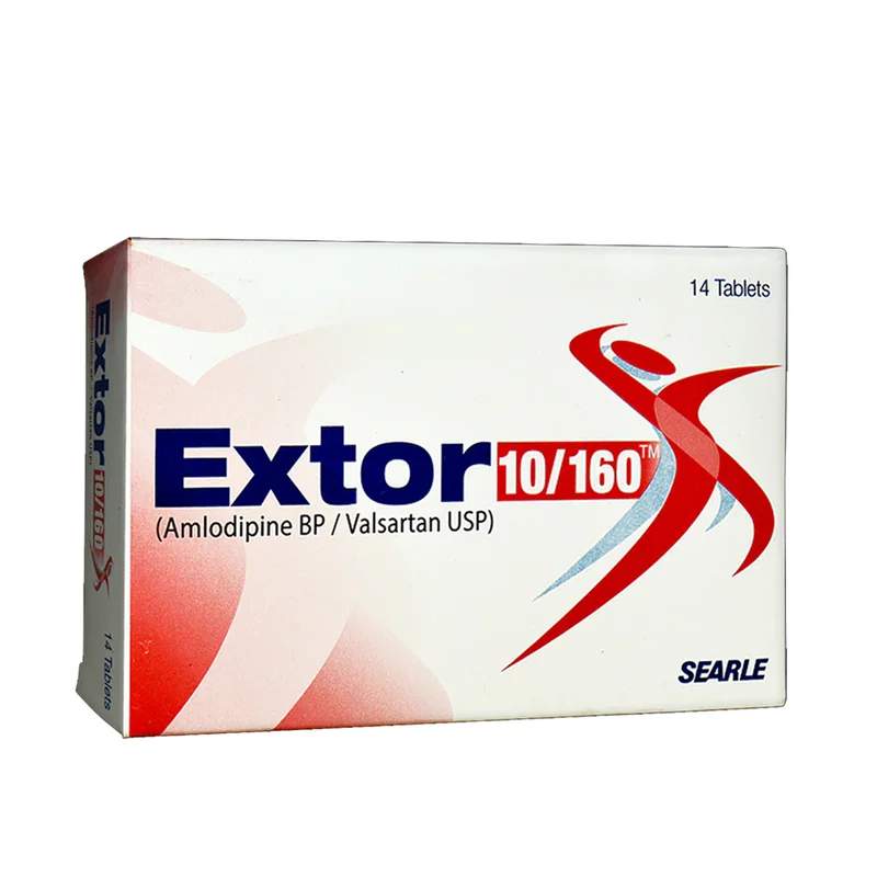 Extor (10/160Mg) 14 Tablets — authentic medicine packaging