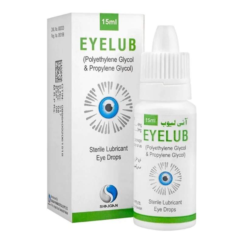 Eyelub (4/3Mg) 15Ml Eye Drops — authentic medicine packaging