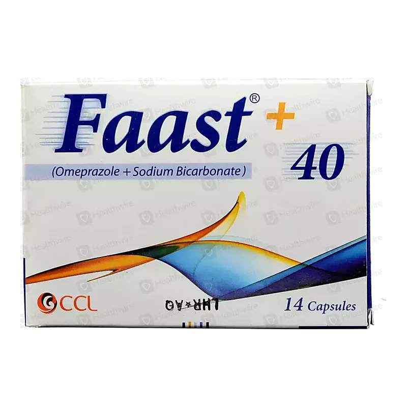 Faast (40Mg) 14 Capsules — authentic medicine packaging
