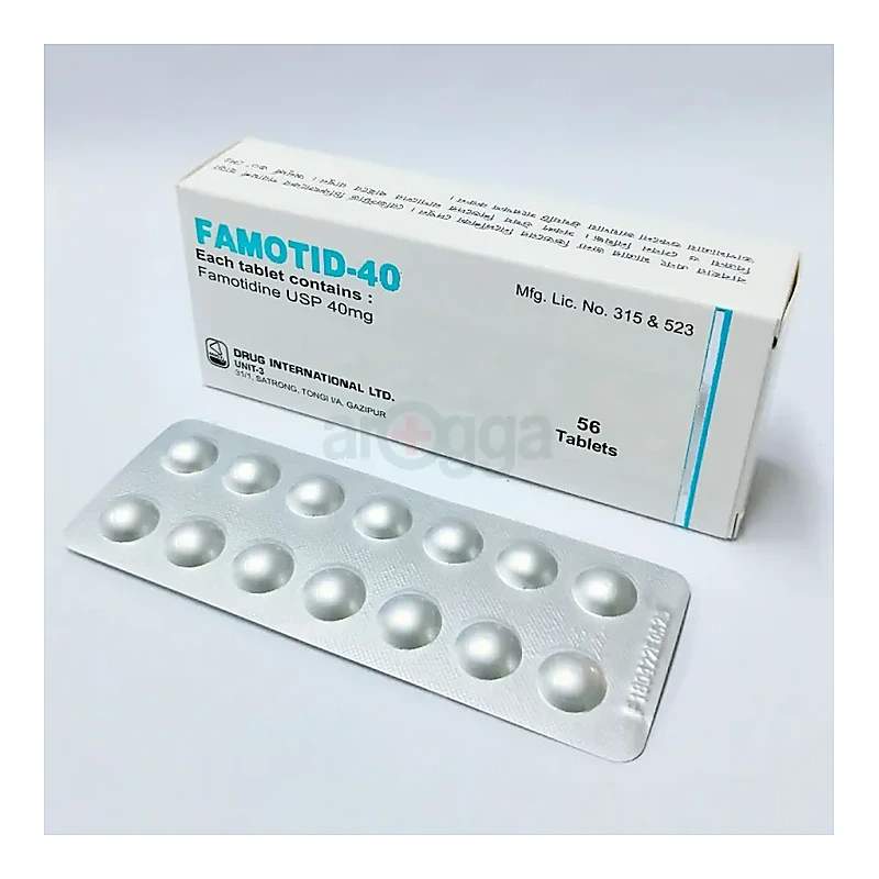 Famotid (40Mg) 10 Tablets — authentic medicine packaging