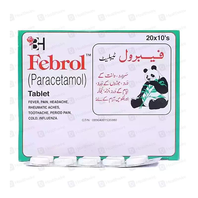 Febrol (500Mg) 200 Tablets — authentic medicine packaging