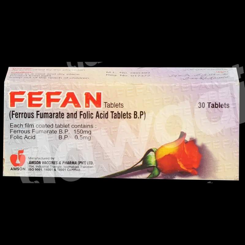 Fefan (150/0.5Mg) 30 Tablets — authentic medicine packaging