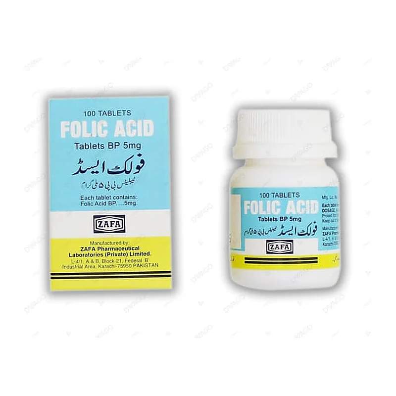 Folic Acid (5Mg) 100 Tablets — authentic medicine packaging