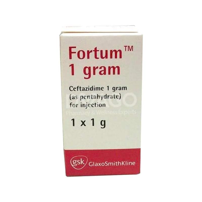 Fortum (1G) 1 Vial Injection — authentic medicine packaging