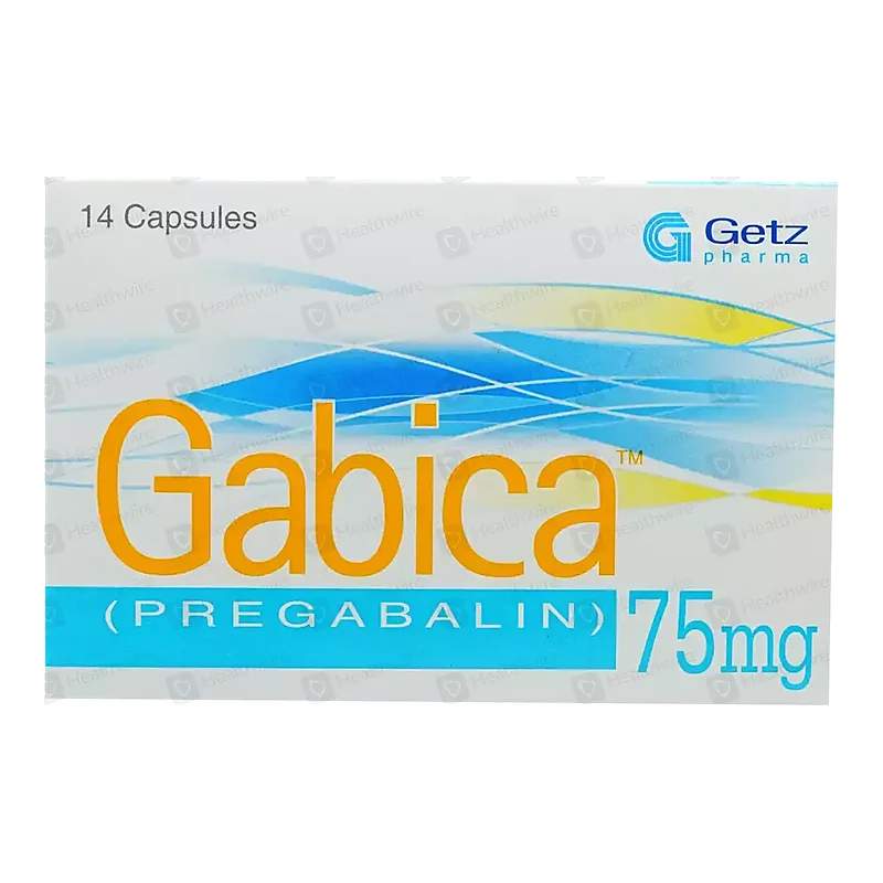 Gabica (100Mg) 14 Capsules — authentic medicine packaging