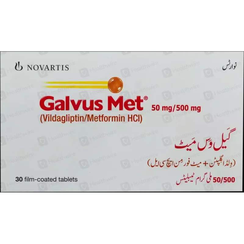 Galvus Met (50/500Mg) 30 Tablets — authentic medicine packaging