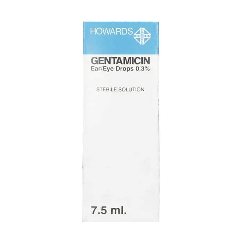 Gentamicin (0.3%) 7.5Ml Eye-Ear Drops — authentic medicine packaging