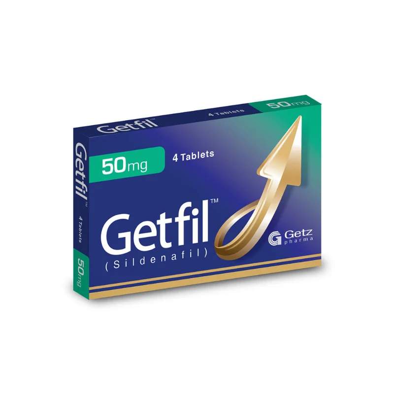 Getfil (100Mg) 4 Tab — authentic medicine packaging