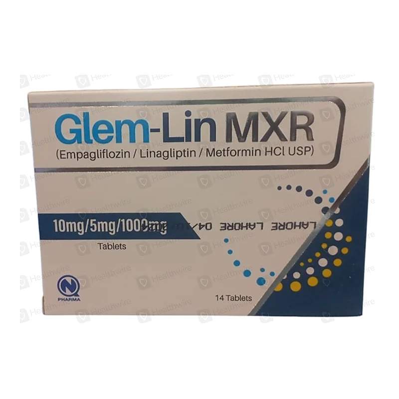 Glem-Lin Mxr (25Mg/5Mg/1000Mg) 14 Tablets — authentic medicine packaging