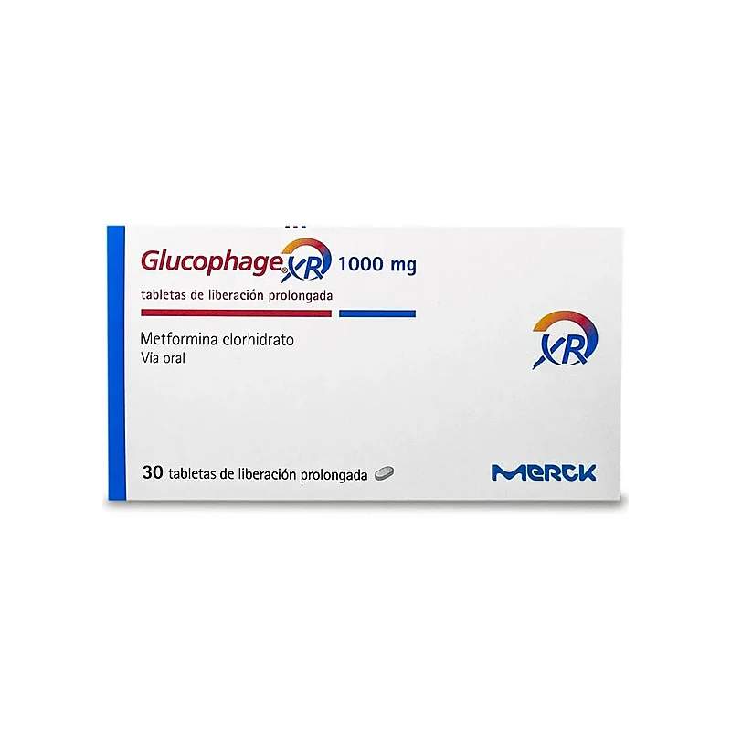 Glucophage Xr (1000Mg) 30 Tablets — authentic medicine packaging