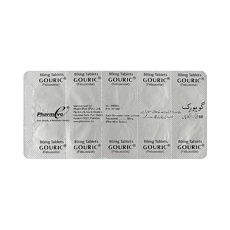 Gouric (80Mg) 20 Tablets — authentic medicine packaging