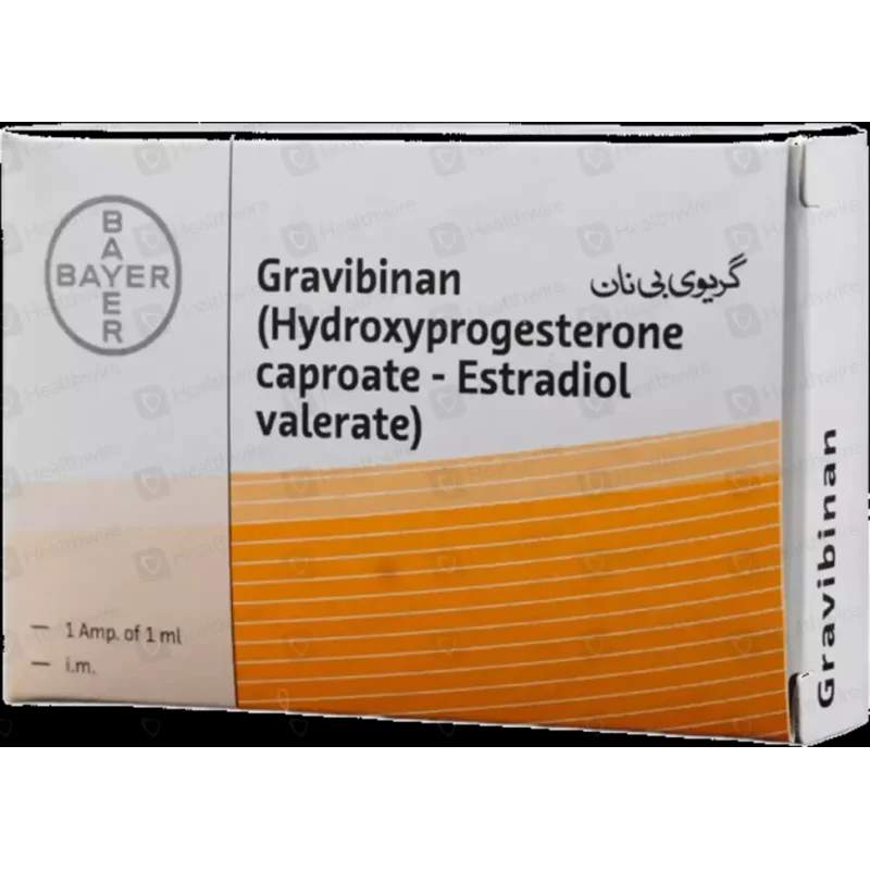 Gravibinan (250/5Mg) 1Ml Ampoule Injection — authentic medicine packaging
