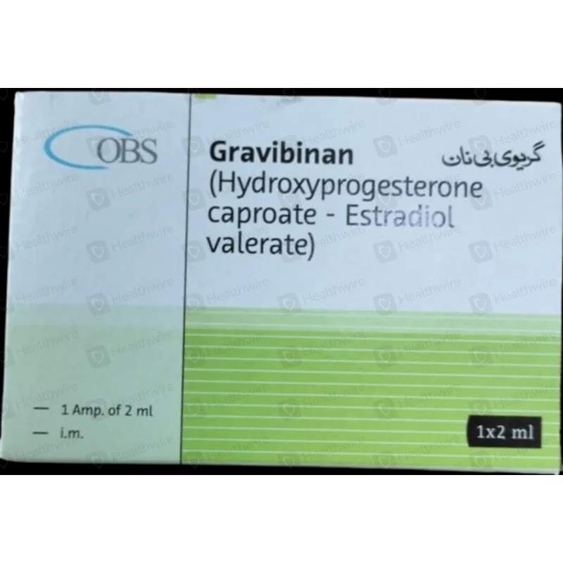 Gravibinan (250/5Mg) 2Ml Ampoule Injection — authentic medicine packaging