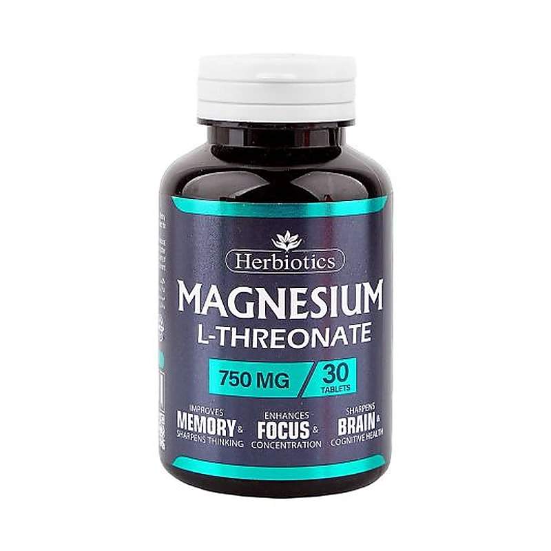 Herbiotics Magnesium L-Threonate (750mg) 30 Tablet — authentic medicine packaging
