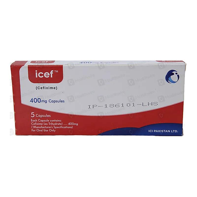 Icef (400Mg) 5 Capsules — authentic medicine packaging