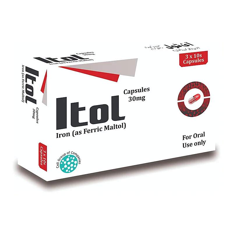 Itol (30Mg ) 30 Capsules — authentic medicine packaging