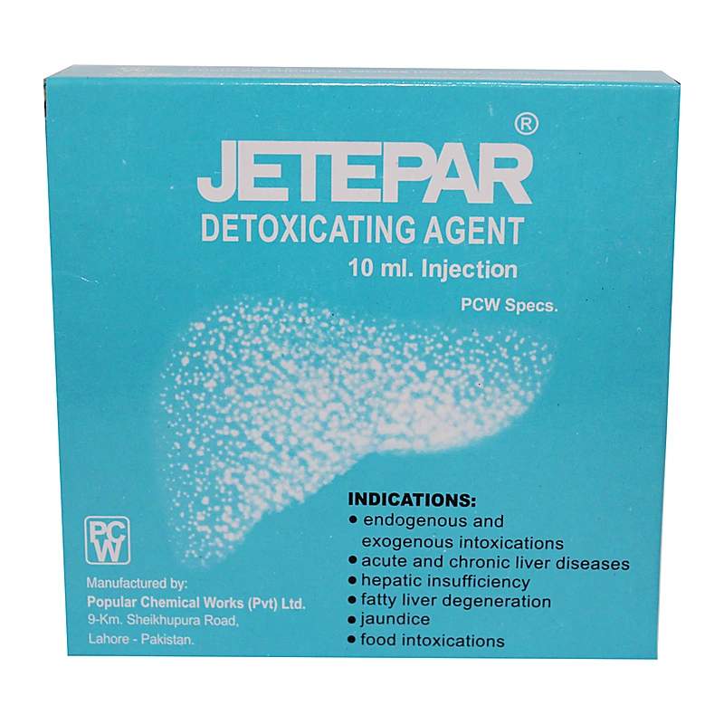 Jetepar (10Ml) Injection 5 Ampoules — authentic medicine packaging