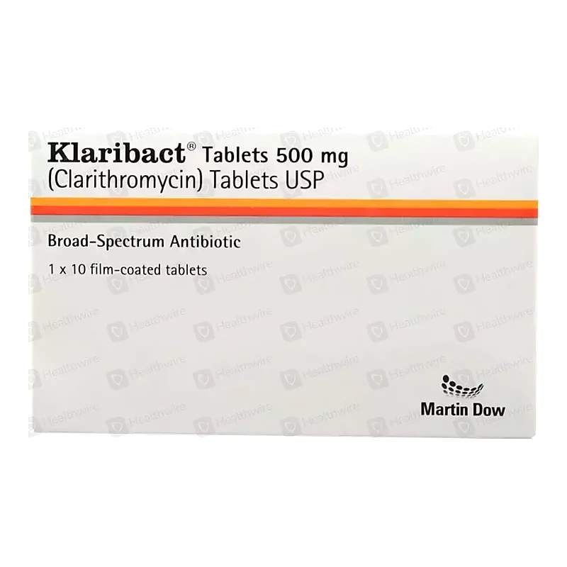 Klaribact (250Mg) 10 Tablets — authentic medicine packaging