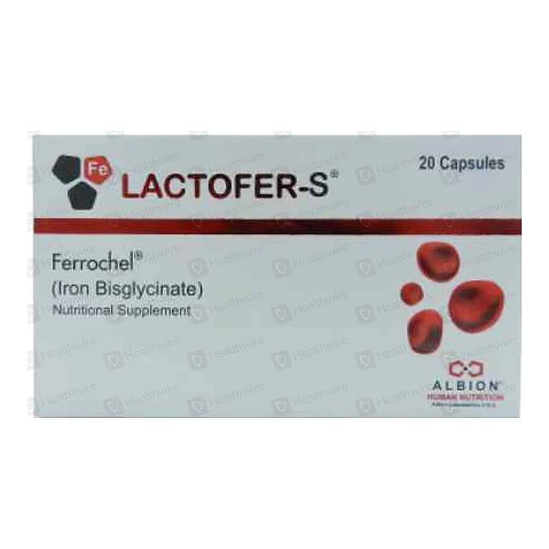 Lactofer S 20 Capsules — authentic medicine packaging