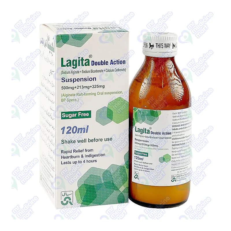 Lagita Double Action Suspension 120Ml — authentic medicine packaging