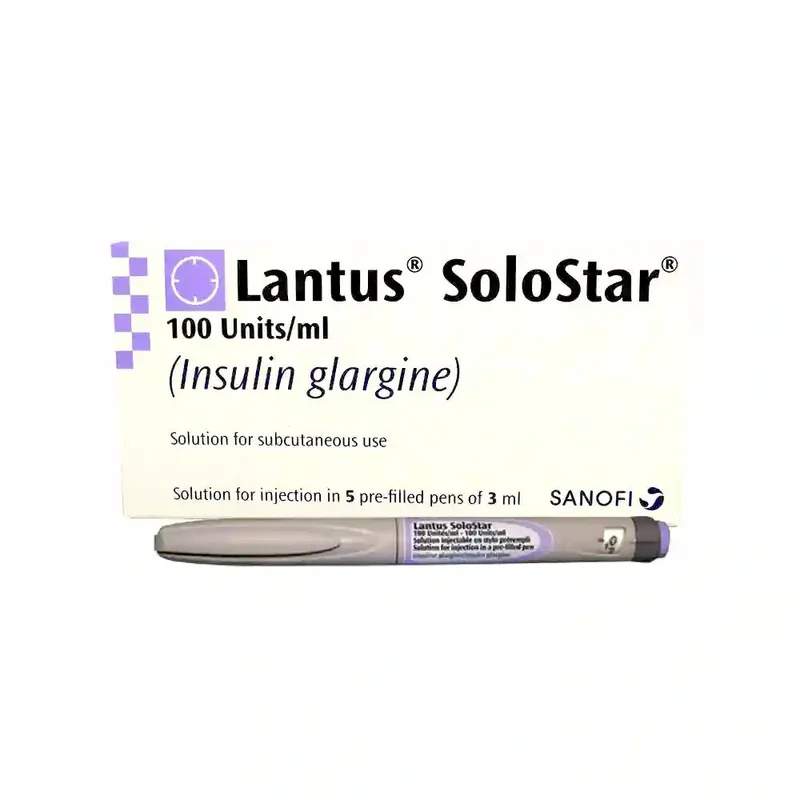 Lantus Solostar (100Units/Ml) 3Ml, 5 Pre-Filled Insulin Injection Pens — authentic medicine packaging