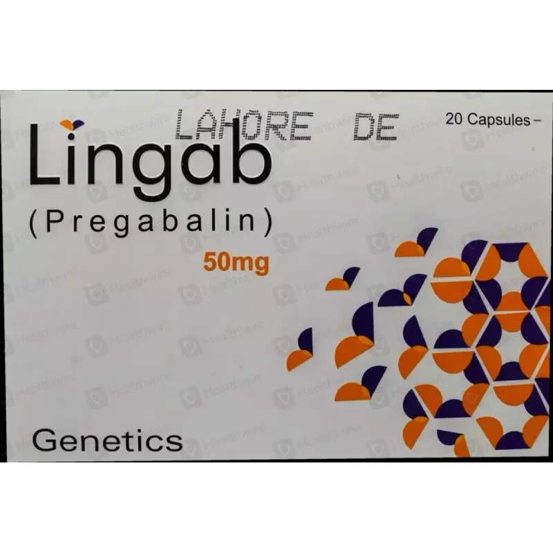 Lingab (50Mg) 20 Capsules — authentic medicine packaging