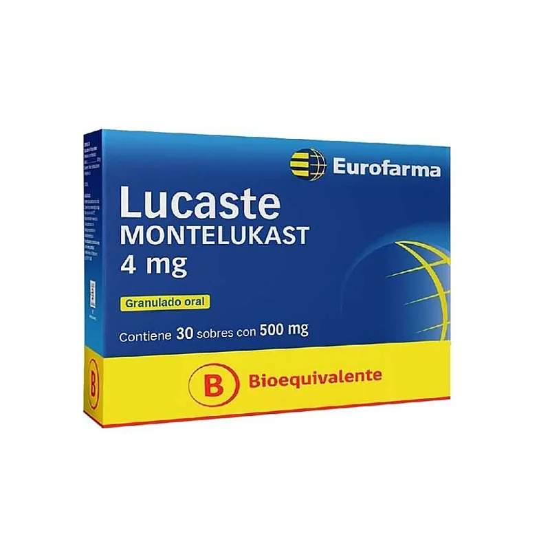 Lucast (4Mg) 14 Sachets — authentic medicine packaging