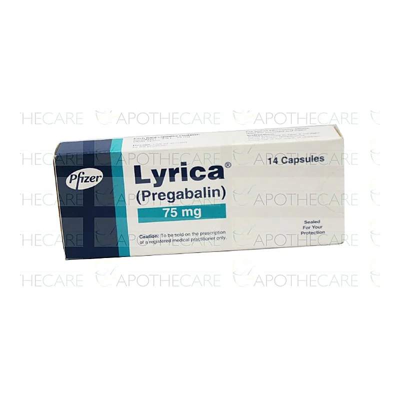 Lyrica (75Mg) 14 Capsules — authentic medicine packaging