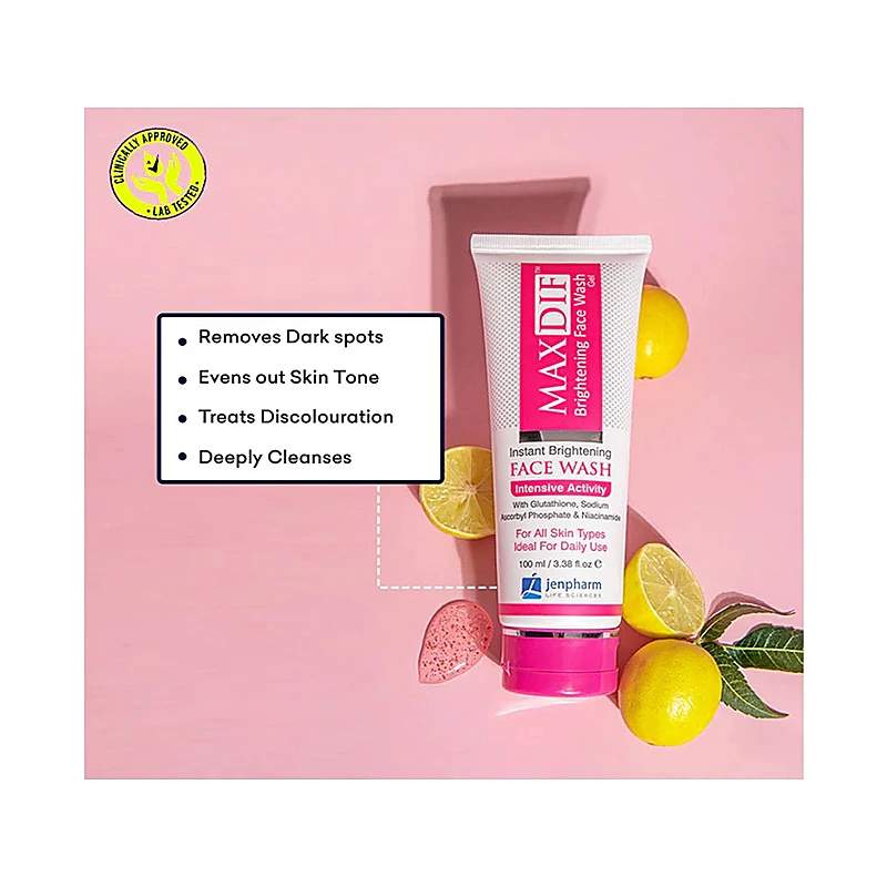 Maxdif Instant Brightening (100Ml) Face Wash — authentic medicine packaging
