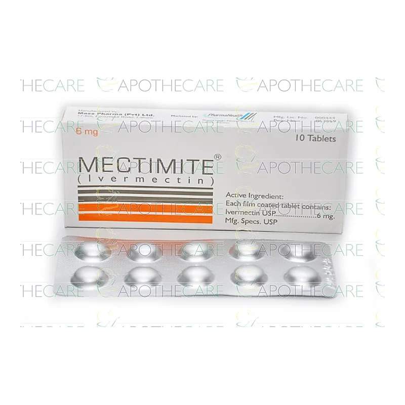 Mectimite (6Mg) 10 Tablets — authentic medicine packaging