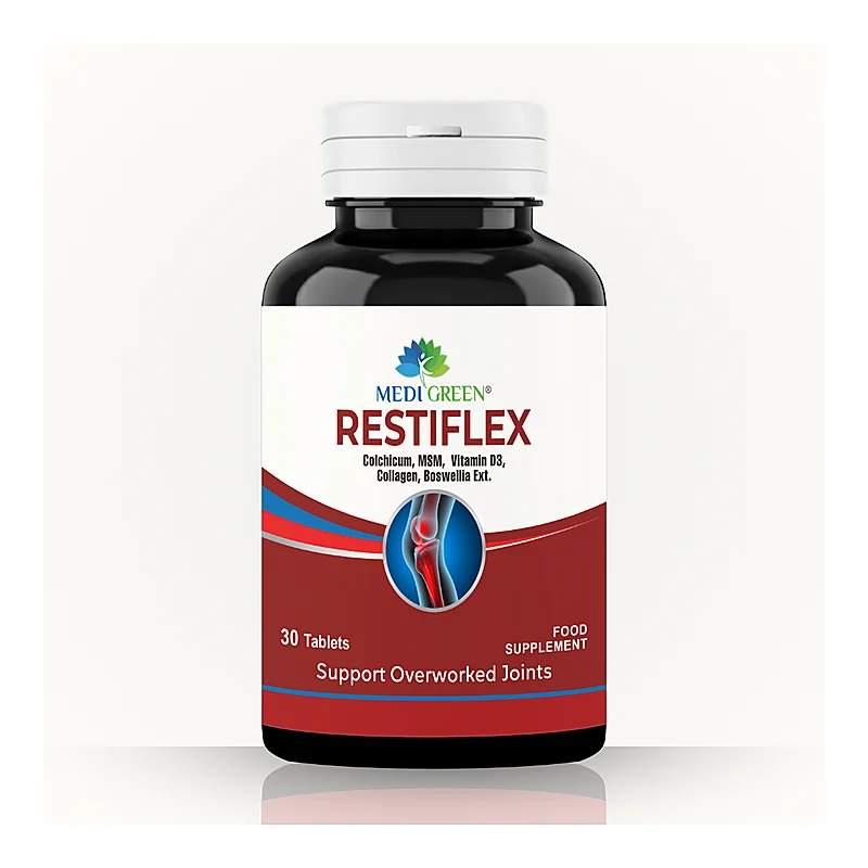 Medi Green Restiflex 30 Tablets — authentic medicine packaging