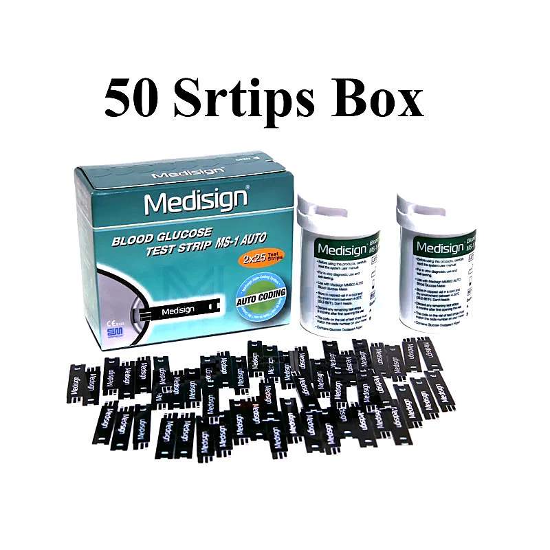 Medisign (Blood Glucose) 25 Test Strips — authentic medicine packaging