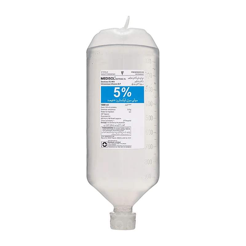 Medisol (5%) 1000Ml Dextrose Water — authentic medicine packaging