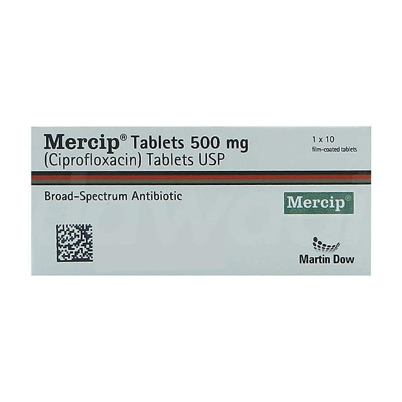 Mercip (500Mg) 10 Tablets — authentic medicine packaging
