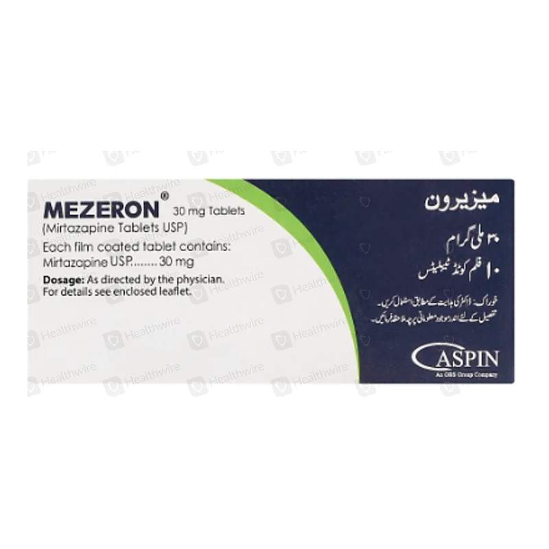 Mezeron (30Mg) 10 Tablets — authentic medicine packaging
