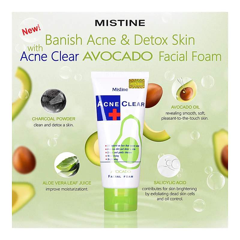 Mistine Acne Clear Face Wash 85gm — authentic medicine packaging