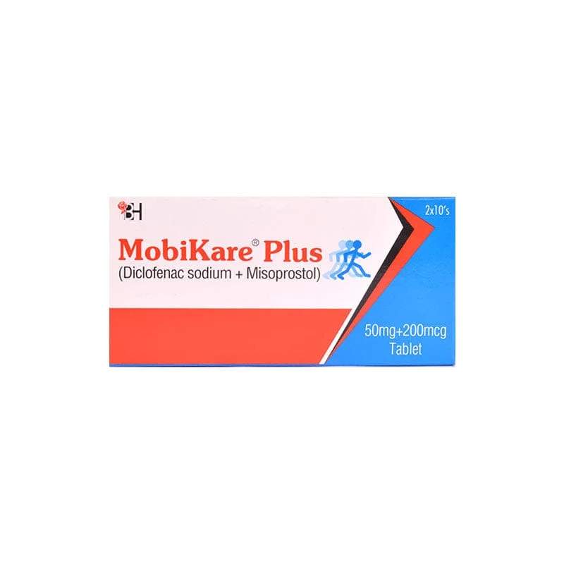 Mobikare Plus (50/200Mg) 20 Capsules — authentic medicine packaging