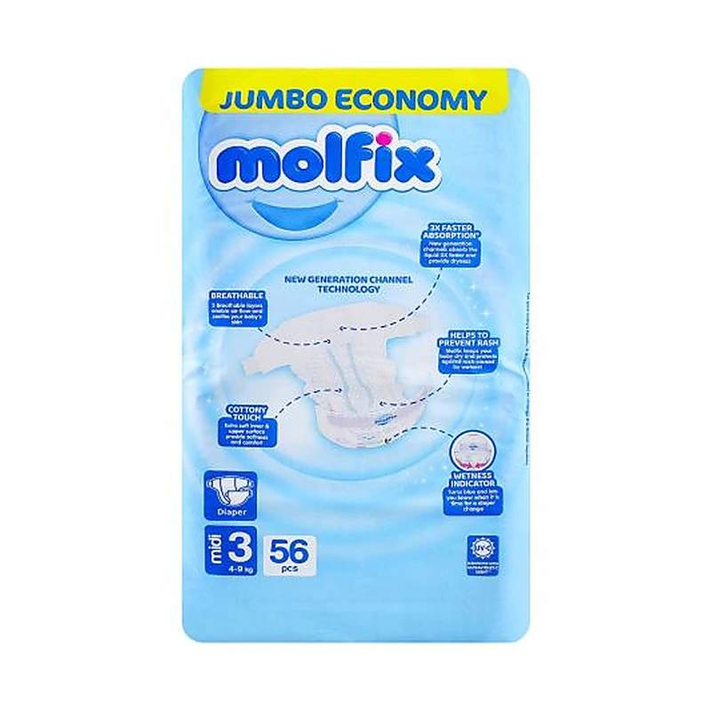 Molfix Jumbo Diaper 3 No (50Pcs) — authentic medicine packaging