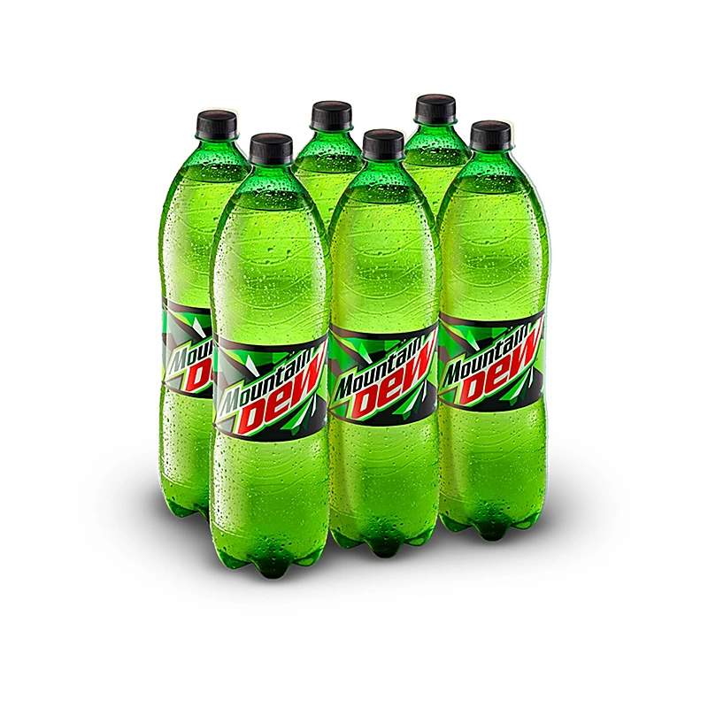 Mountain Dew 1.5 Liter Cold Drink — authentic medicine packaging